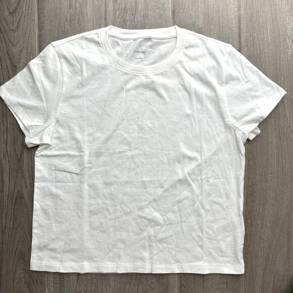 Everlane The Organic Cotton Box-Cut Tee in white Size M NWOT - Picture 2 of 6